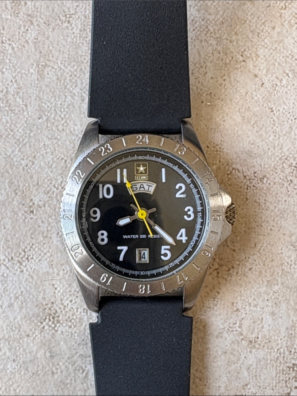 U.S. Army Black Watch with Yellow Accent